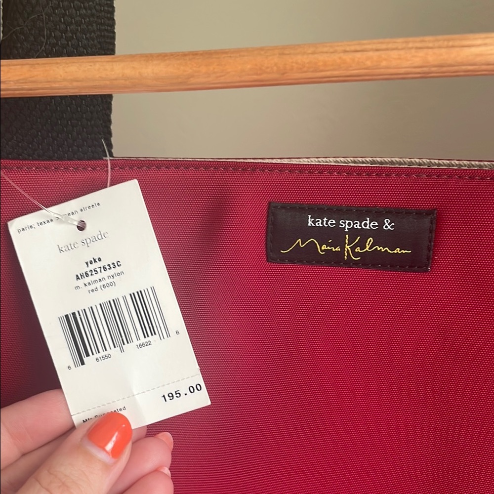 Kate Spade Maira Kalman Limited Edition Vintage "Darling" Red Tote - Picture 2 of 9